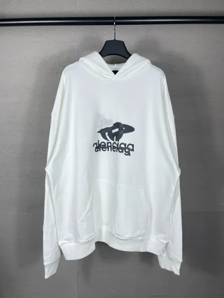 Aleenciag Distressed Logo Hoodie Black/White/Gray/Purple/Navy - 38