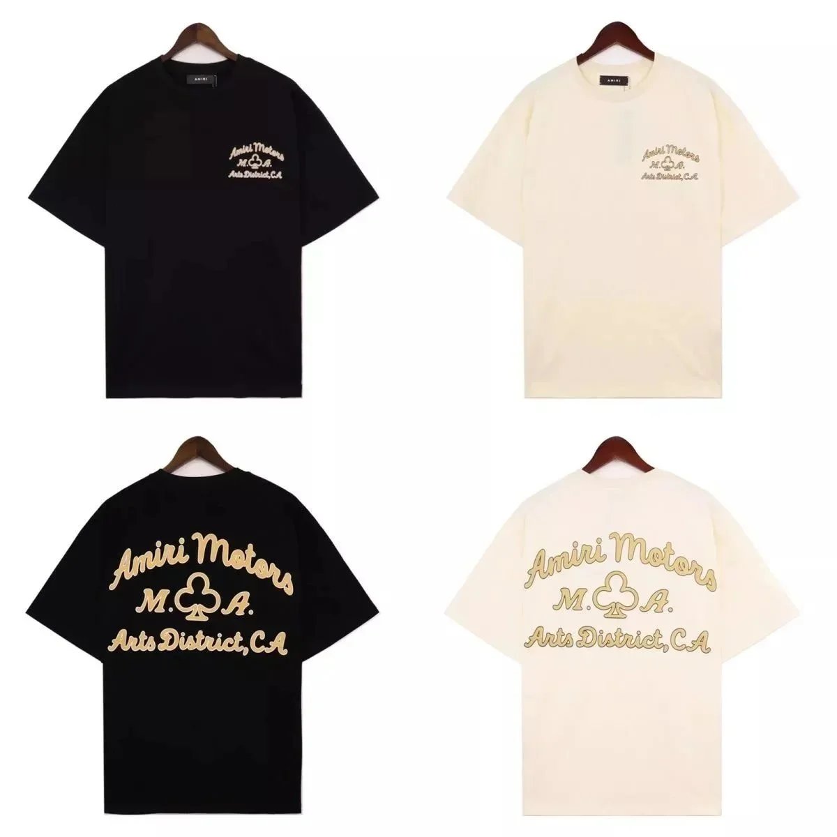 AMI Paris Logo Graphic Beige T-Shirt - 4