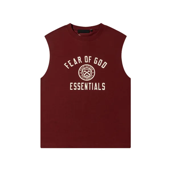 Fear of God Essentials University Vest Top Burgundy - 1
