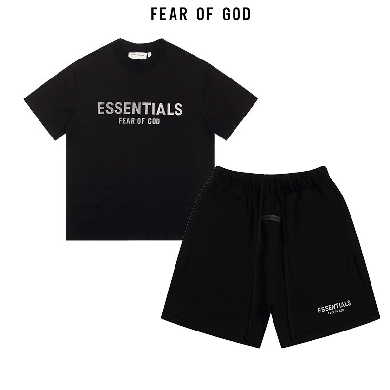 Gold Letter Print T-Shirt and Shorts Set photo 5