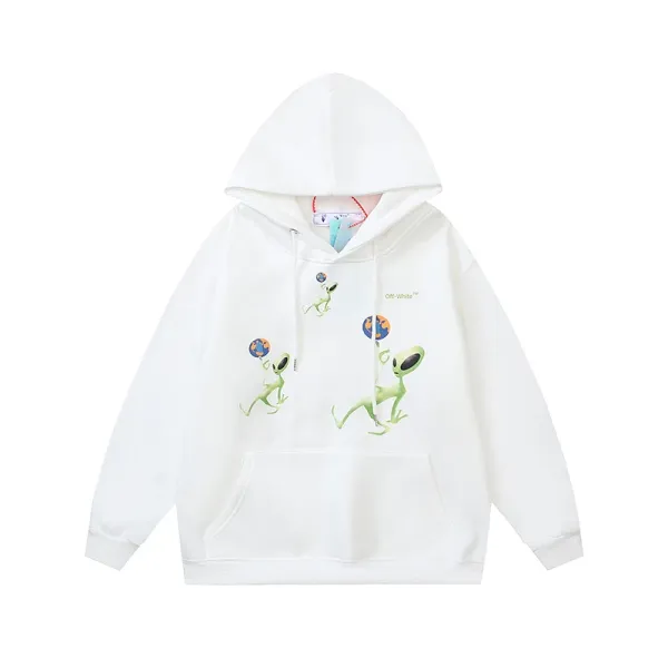 Off-White Alien Print Hoodie White - 1