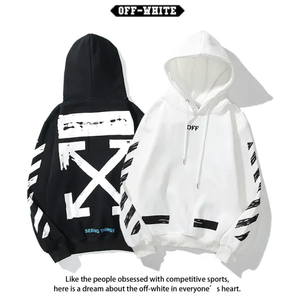 Off-White Diag Arrow Print White Hoodie - 25