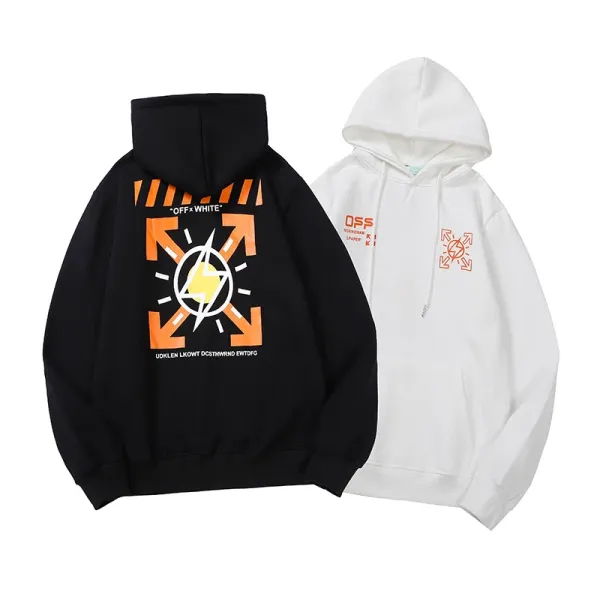 Off-White Diag Arrow Print White Hoodie - 43