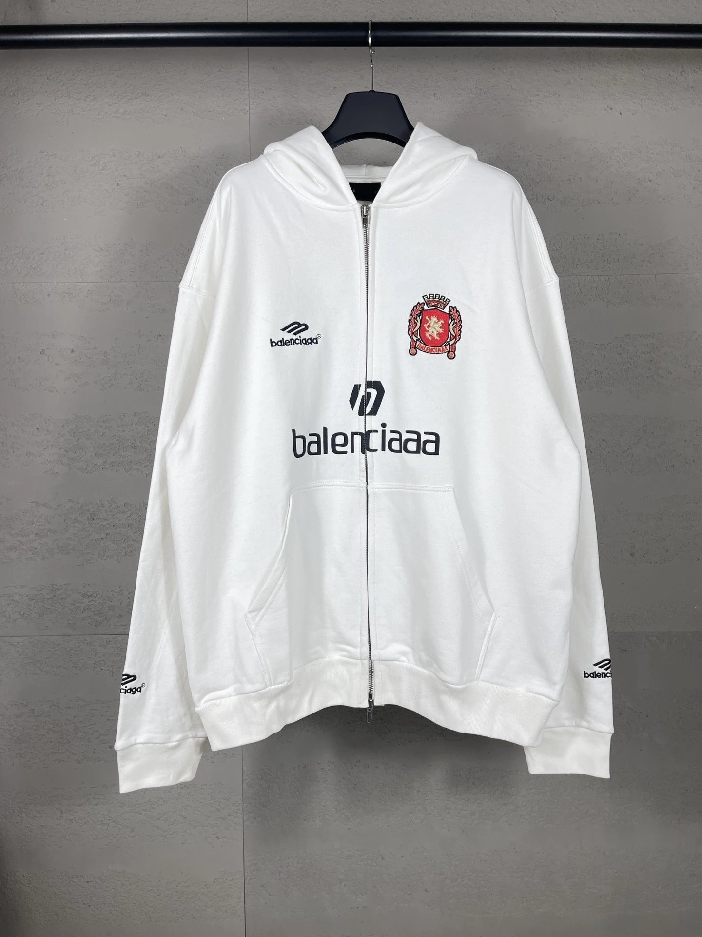 Balenciaga x FC Barcelona Zip-Up Hoodie Black - 10