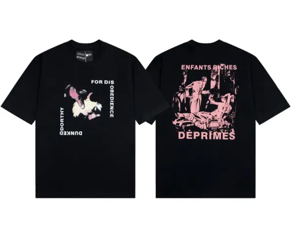 Dunked For Disobedience x Enfants Riches Déprimés Black Graphic T-Shirt - 1