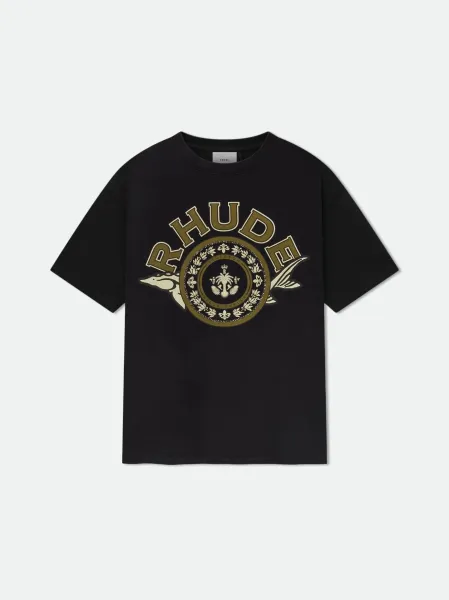 Rhude Heritage Logo Black T-Shirt - 1