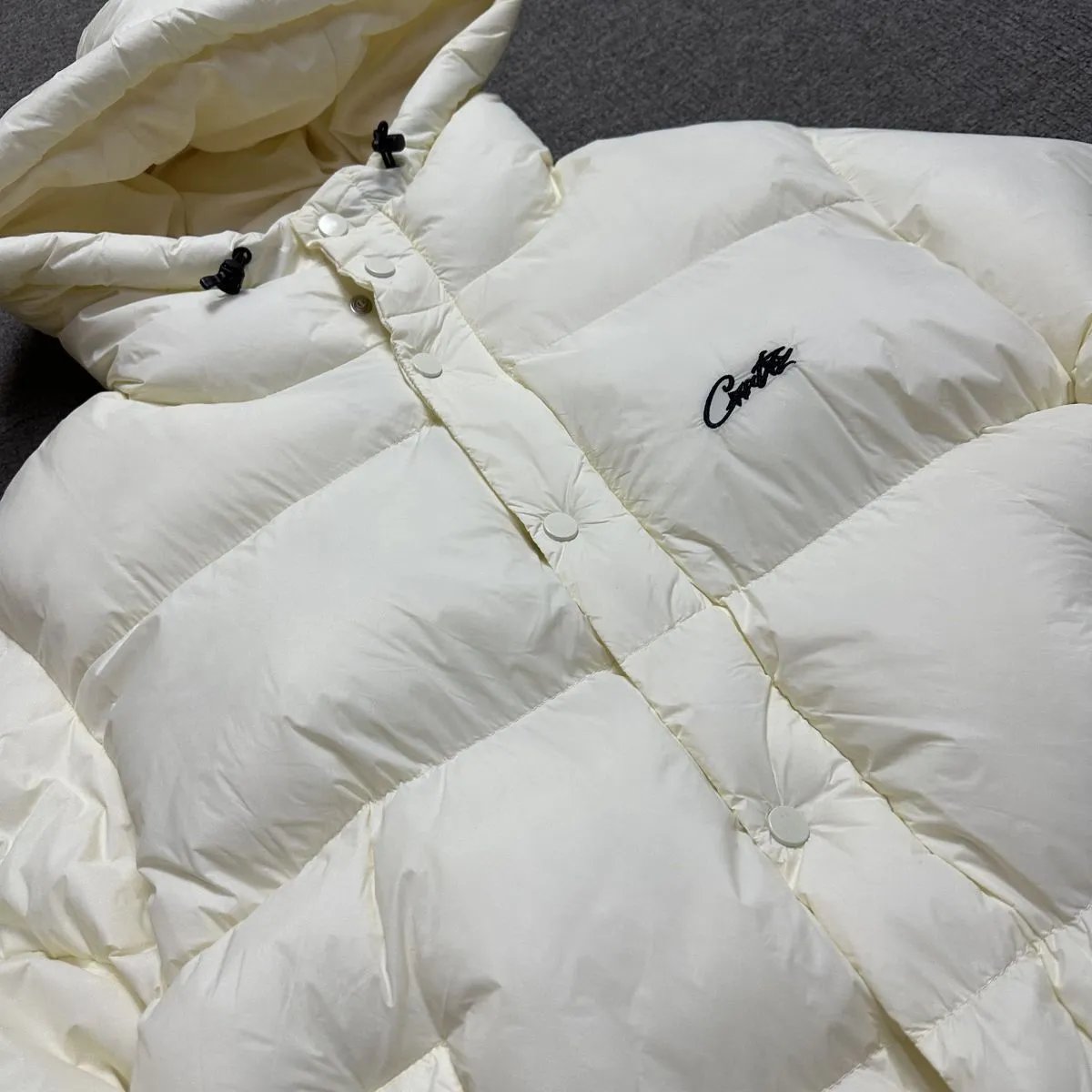 Corteiz Diamond Quilted Bomber Jacket Black - 23