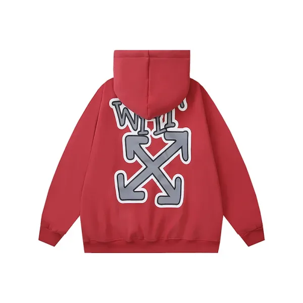 Off-White Arrow Logo Hoodie Red - 1
