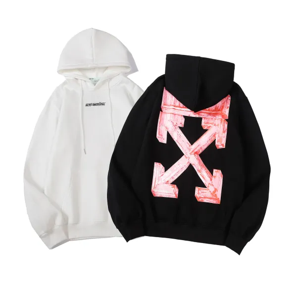 Off-White Diag Arrow Print White Hoodie - 37