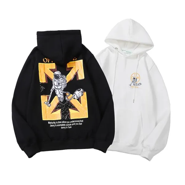 Off-White Diag Arrow Print White Hoodie - 45