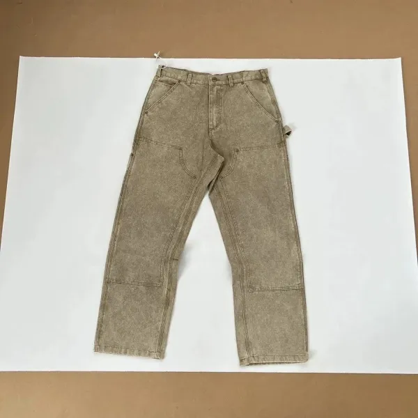 Carhartt Work In Progress Carpenter Pants Beige Denim - 1