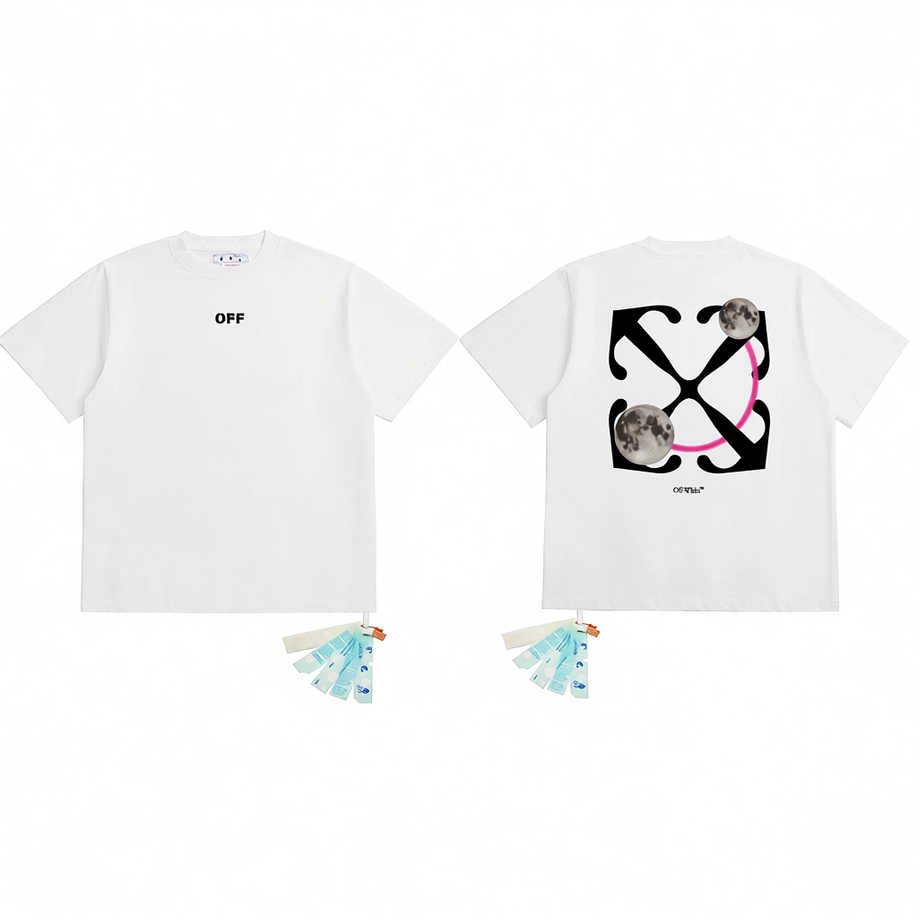 Zebra Moon Baroque Wings Flower Round Neck Short Sleeve T-Shirt photo 4