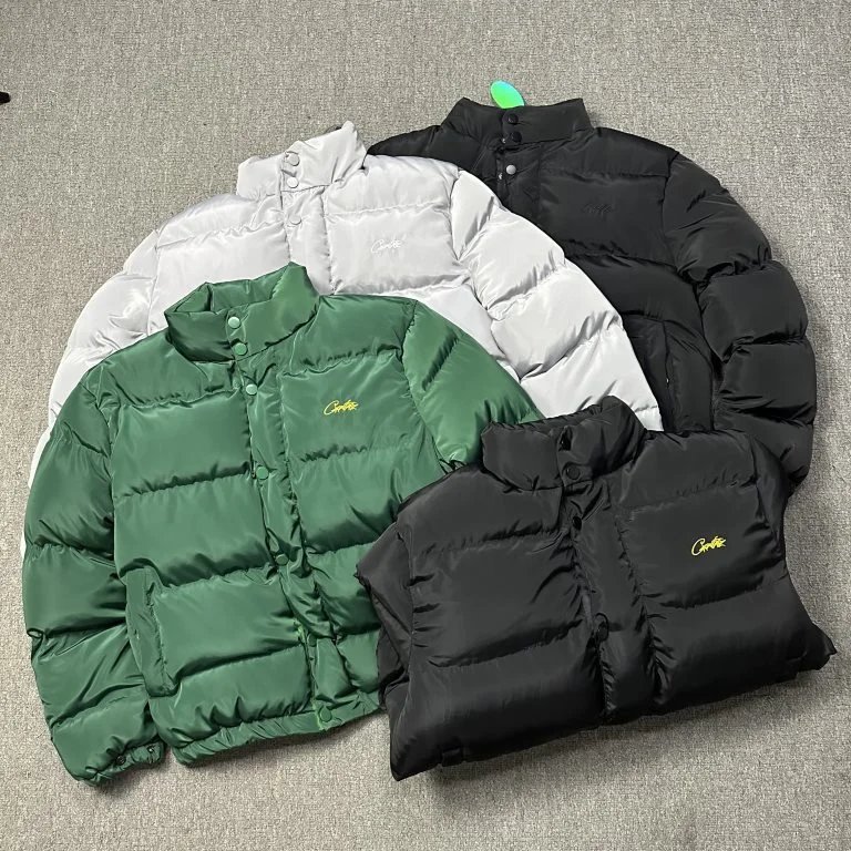 Corteiz Diamond Quilted Bomber Jacket Black - 43