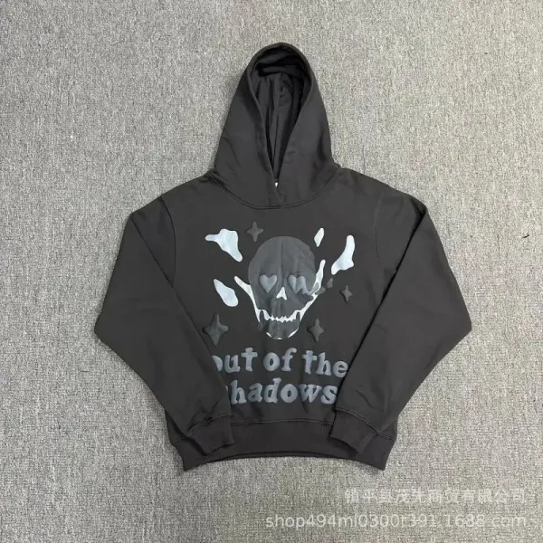 Design Out of the Shadows Skull Hoodie Black - 1