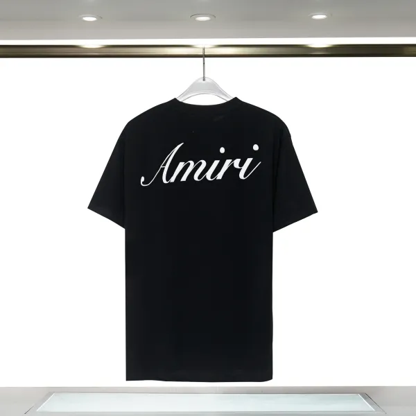 Amiri Script Logo Black T-Shirt - 1
