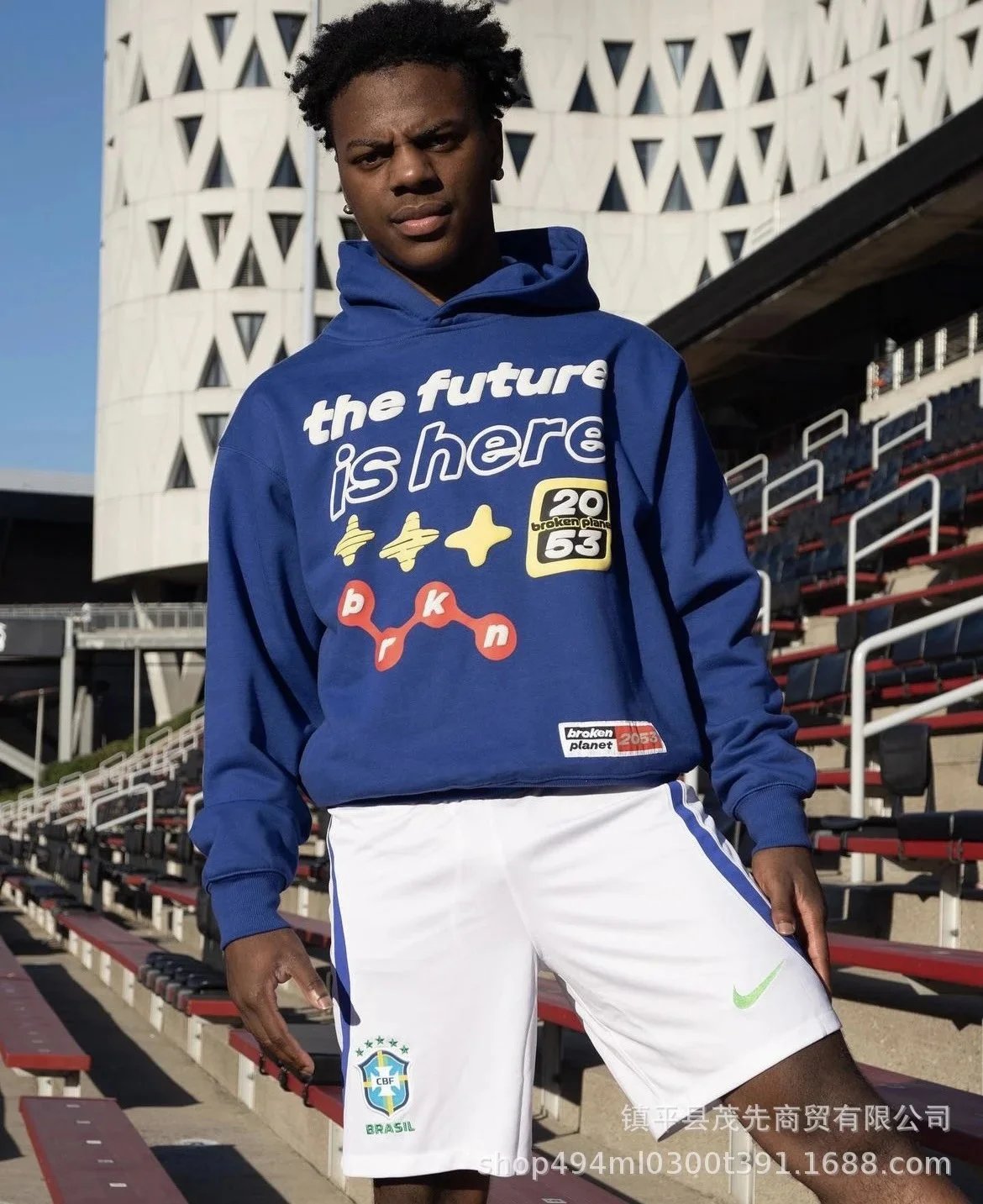 Broken Planet Space Trails Graphic Hoodie Black - 6