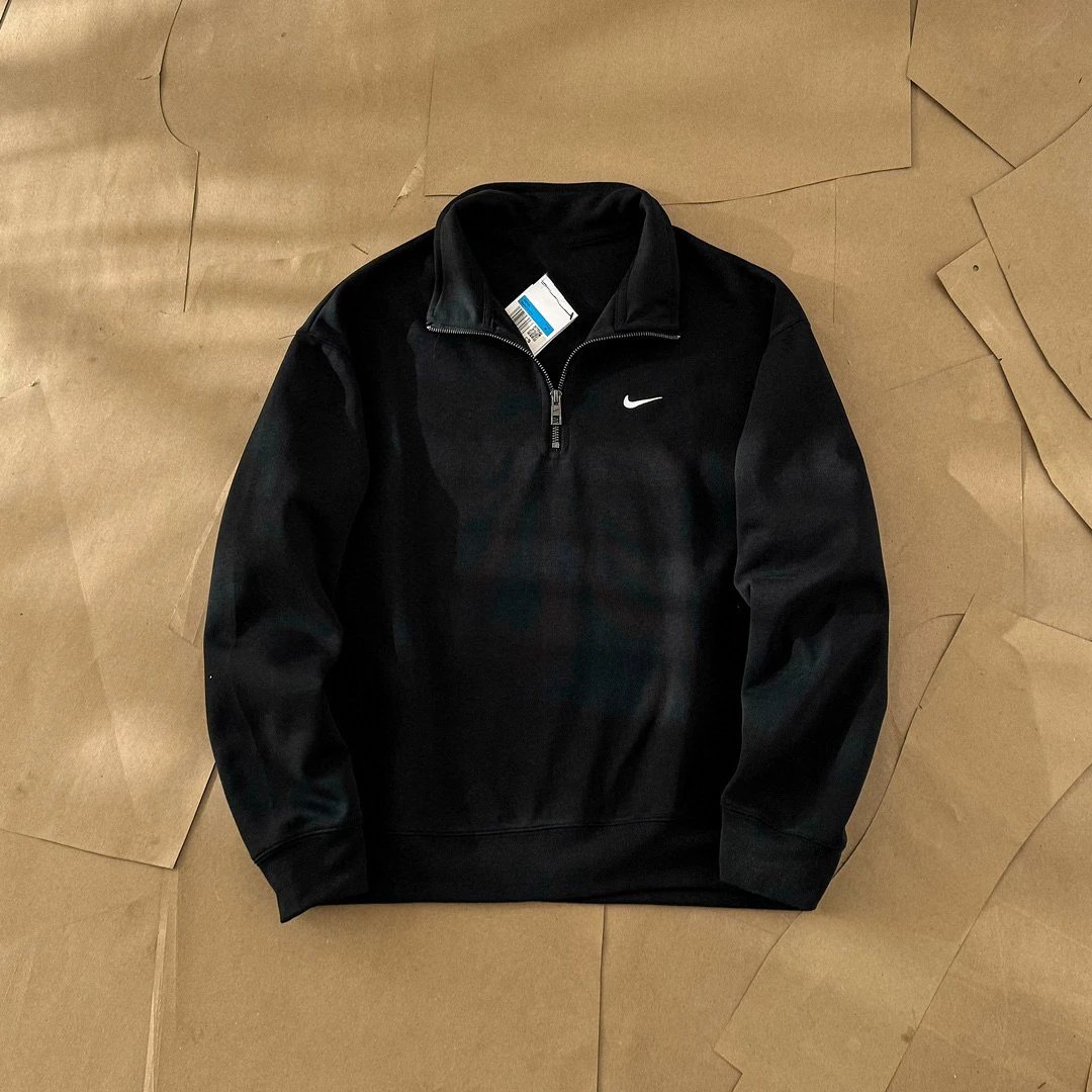Nike Half-Zip Pullover Black Sweatshirt Hoodie