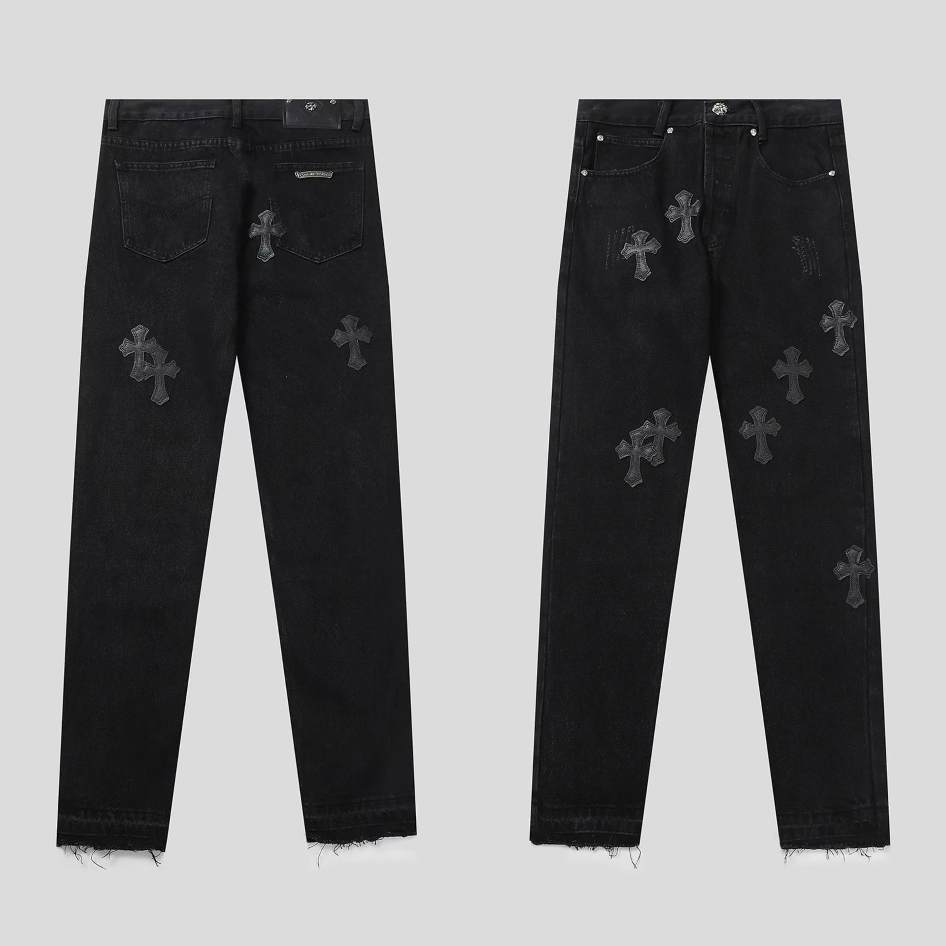Cross Patch Washed Denim Jeans photo 6
