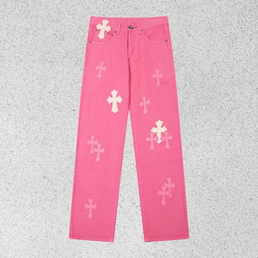 Chrome Hearts Cross-Embellished Black Distressed Jeans - 30