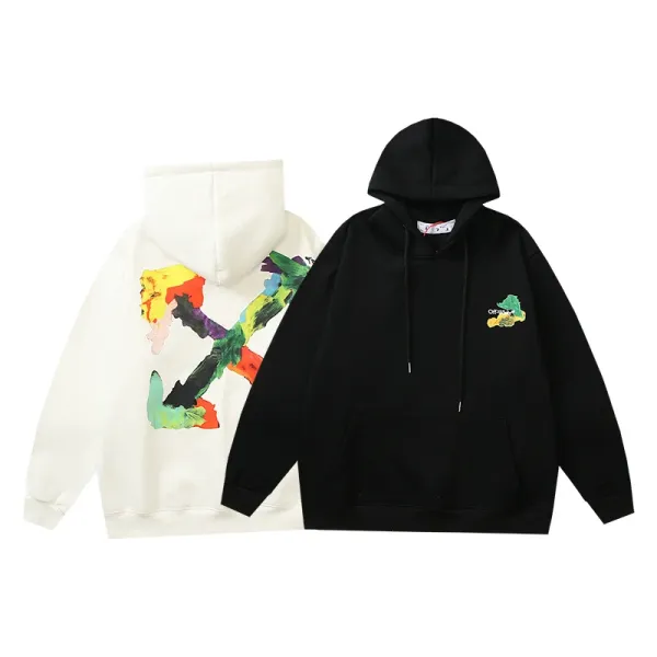 Off-White Diag Arrow Print White Hoodie - 9