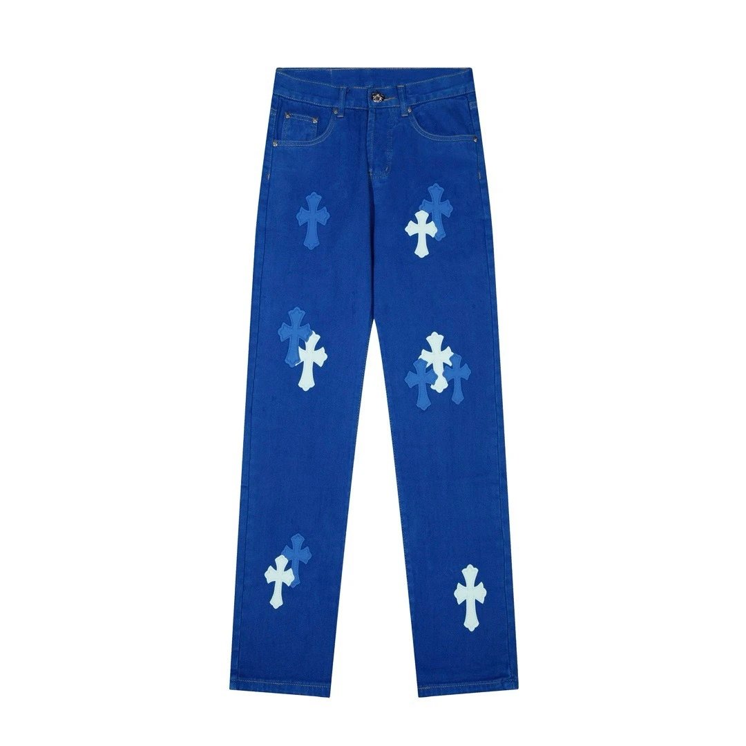 Chrome Hearts Cross-Embellished Black Distressed Jeans - 31