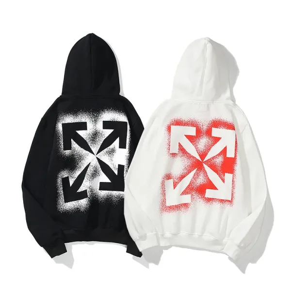 Off-White Diag Arrow Print White Hoodie - 27