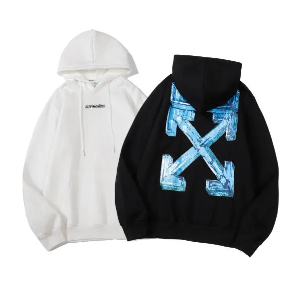 Off-White Diag Arrow Print White Hoodie - 36