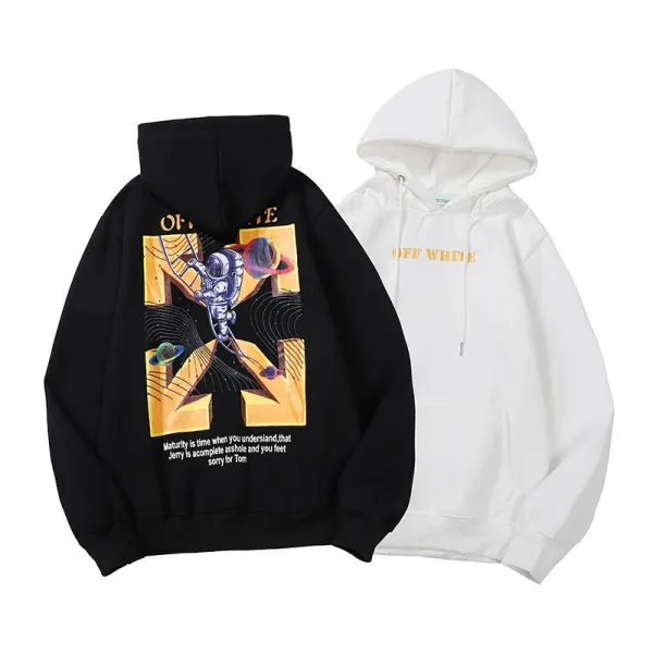 Off-White Diag Arrow Print White Hoodie - 44