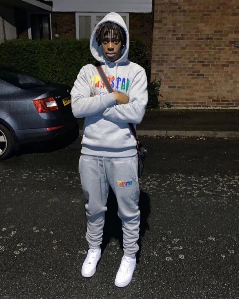Traphouse Track Pants Black/Gray Sweatpants - 9