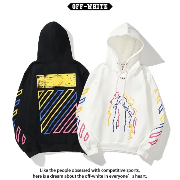 Off-White Diag Arrow Print White Hoodie - 33
