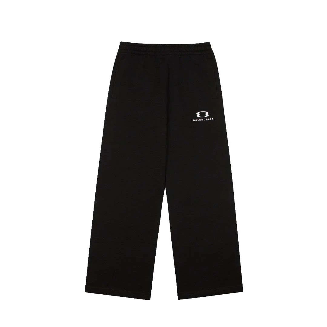 Double ring embroidered aristocratic sweatpants for both men and women, loose fitting Os style casual sweatpants
