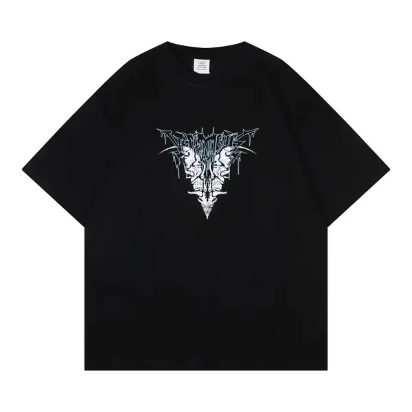 Design Skull Logo Graphic Black T-Shirt - 1
