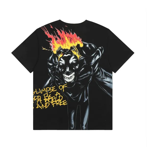 Broken Planet Flame Demon Graphic T-Shirt Black - 1