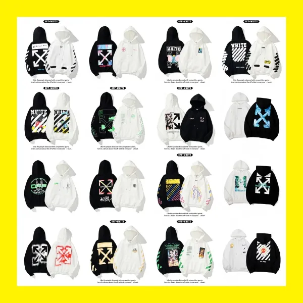 Off-White Diag Arrow Print White Hoodie - 5