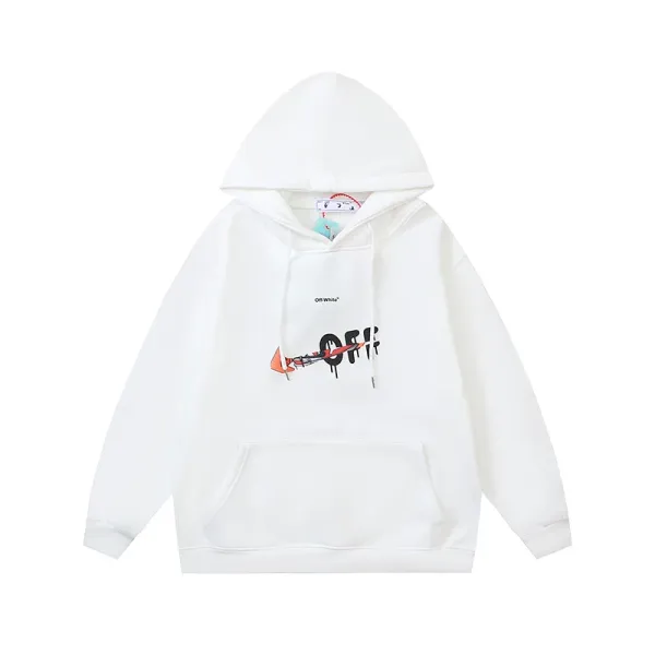 Off-White Arrow Logo Hoodie White - 1