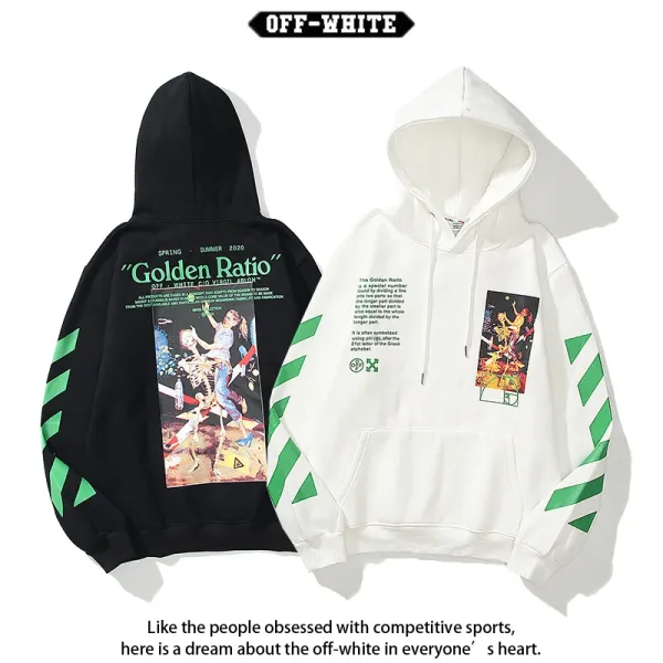 Off-White Diag Arrow Print White Hoodie - 34