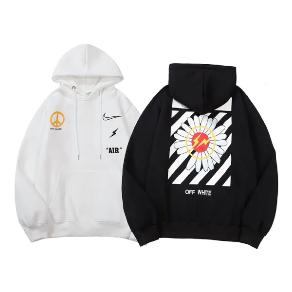 Off-White Diag Arrow Print White Hoodie - 42