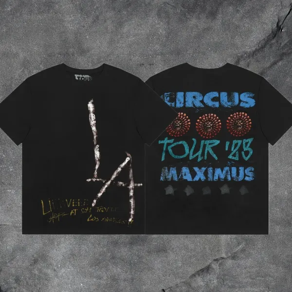 Design Lil Uzi Vert Circus Tour '23 Maximus Black T-Shirt T-Shirts - 1