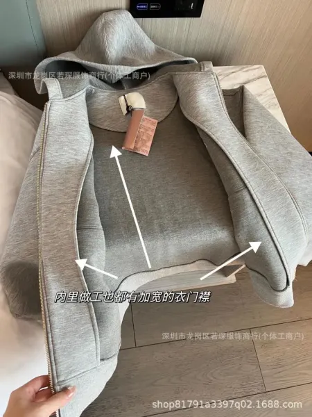 Design Oversized Zip-Up Hoodie Gray - 11