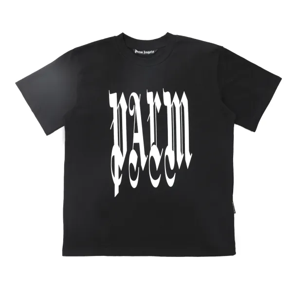 Palm Angels Gothic Logo Black T-Shirt - 1