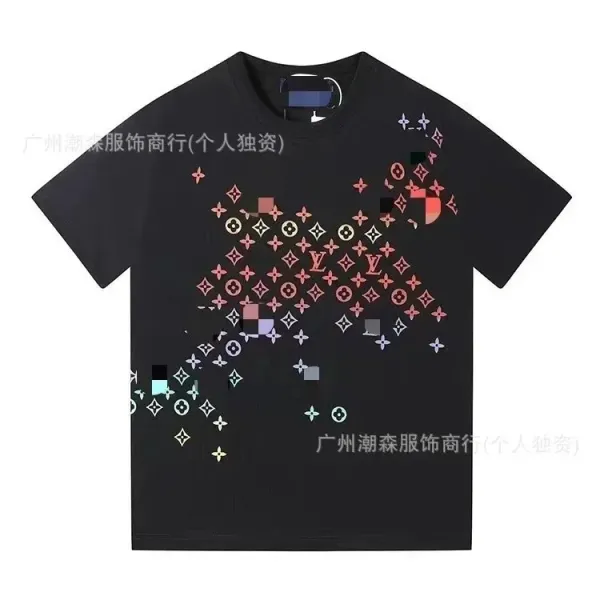 Louis Vuitton Monogram Pixelated Print Black T-Shirt - 1