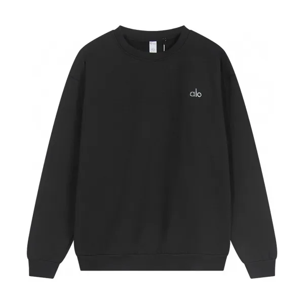 Alo Yoga Logo Appliqué Black and White Activewear Top - 5