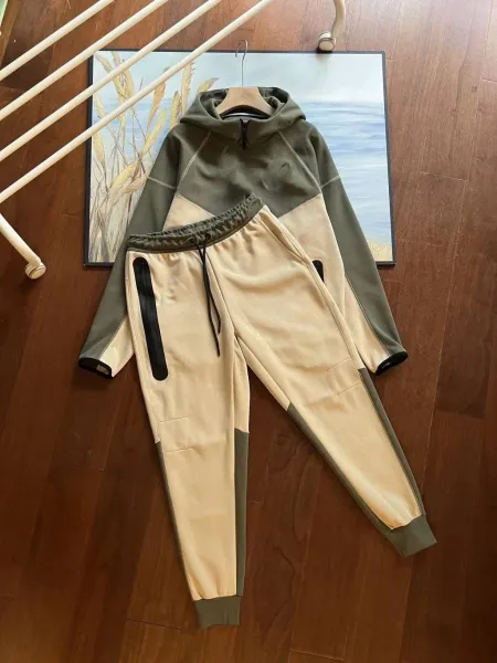 Design Color-Block Hoodie and Joggers Set Black / Gray - 6