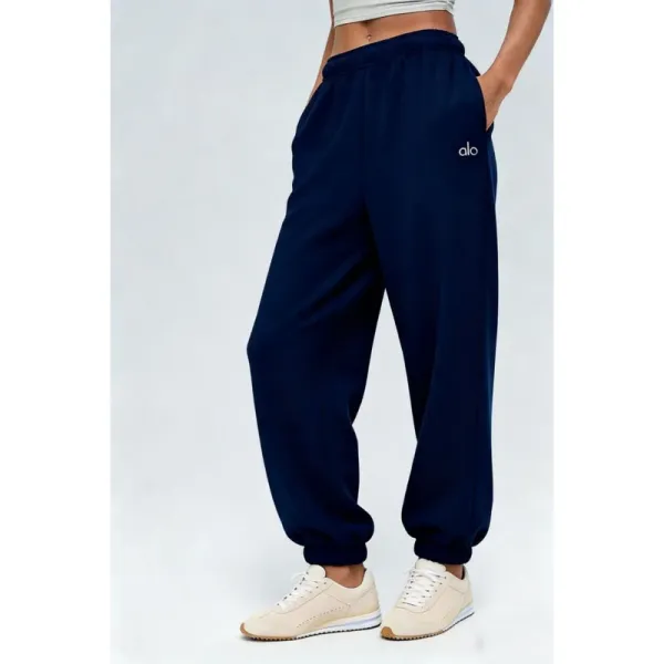 Alo Yoga Wide-Leg Sweatpants Navy - 1
