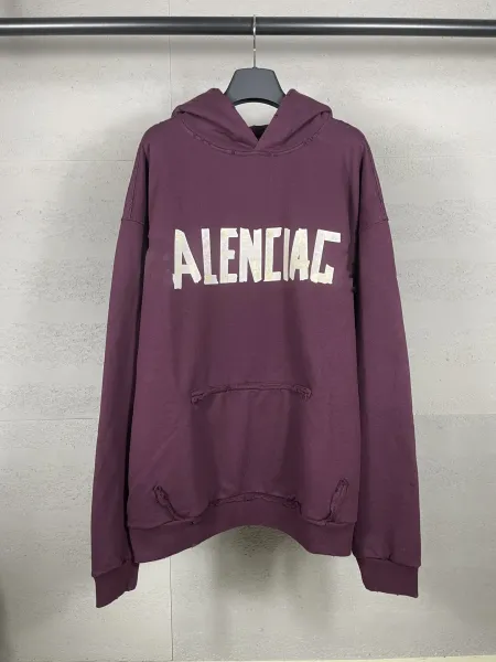 Aleenciag Distressed Logo Hoodie Black/White/Gray/Purple/Navy - 15