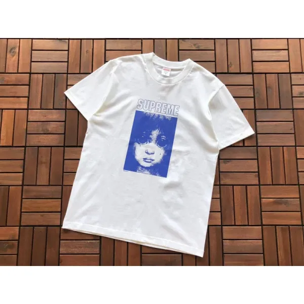 Supreme Blue Portrait T-Shirt White - 1