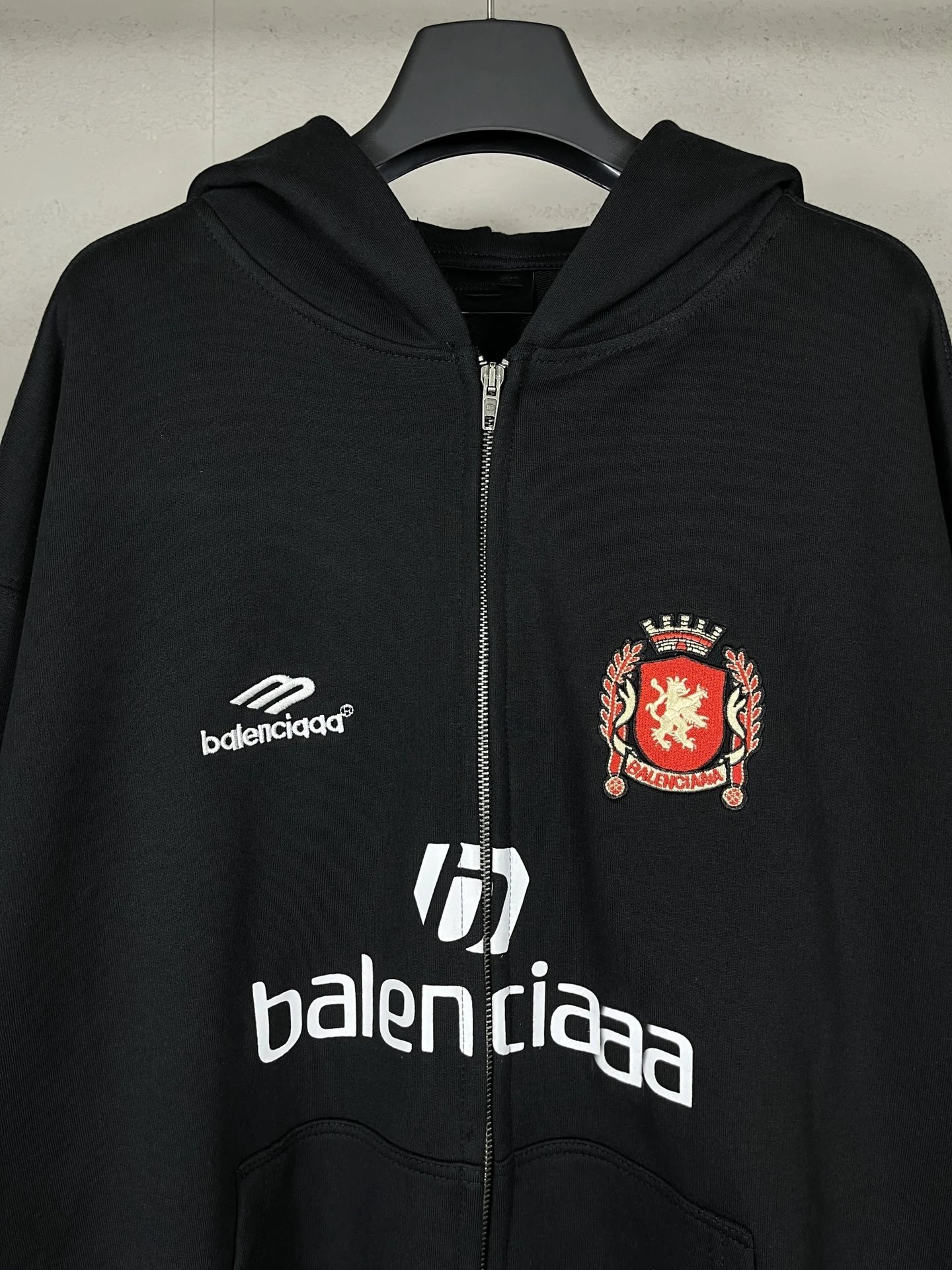 Balenciaga x FC Barcelona Zip-Up Hoodie Black - 5