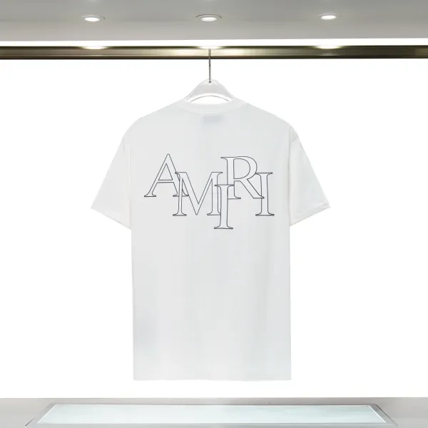 Amiri Outline Logo White T-Shirt - 1