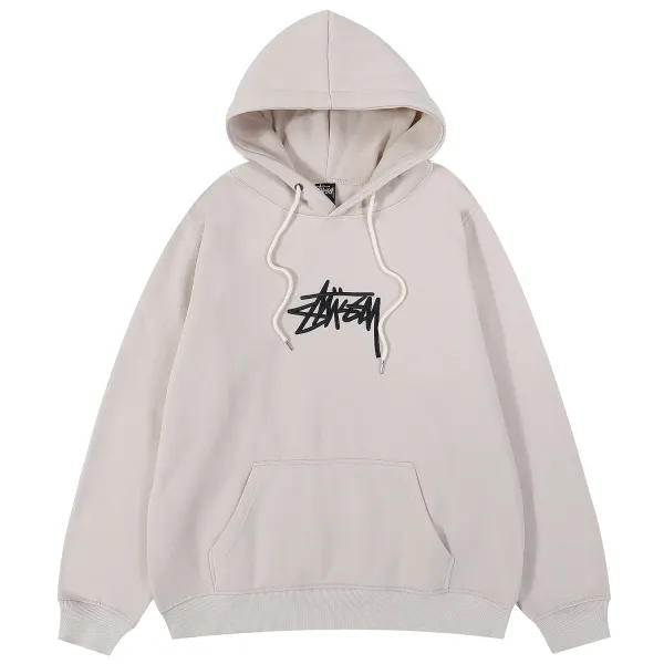 Stussy Classic Logo Hoodie Beige - 1