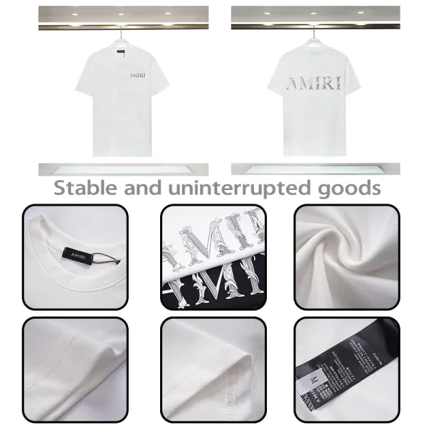 Amiri Script Logo Black T-Shirt - 5